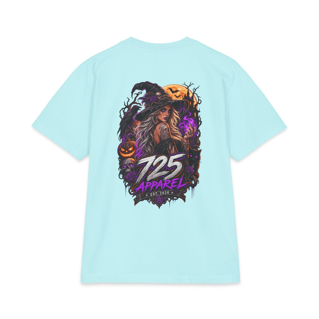 Halloween Witch Graphic Tee — "725 Apparel" Back Print