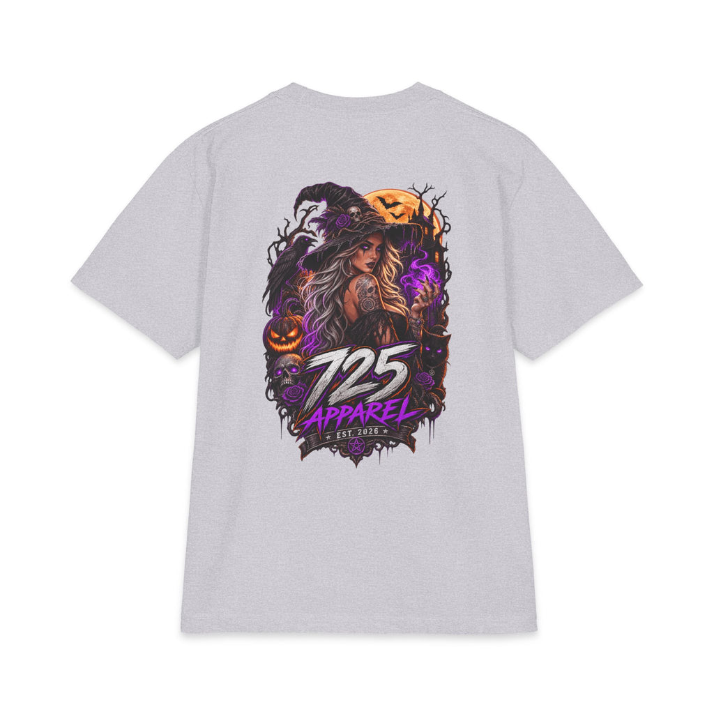 Halloween Witch Graphic Tee — "725 Apparel" Back Print