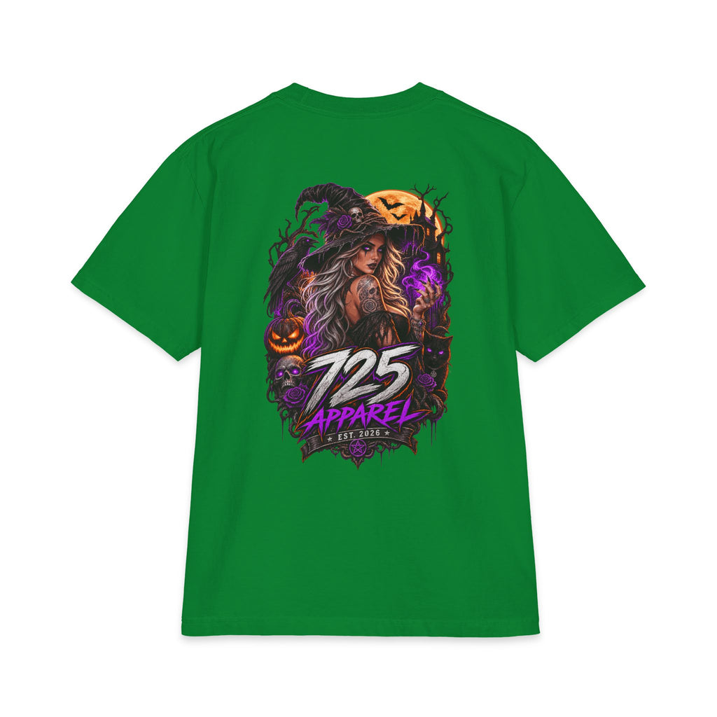 Halloween Witch Graphic Tee — "725 Apparel" Back Print