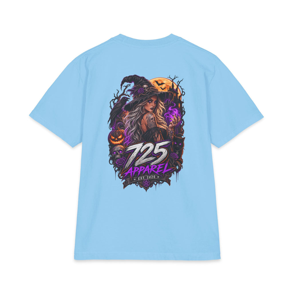 Halloween Witch Graphic Tee — "725 Apparel" Back Print
