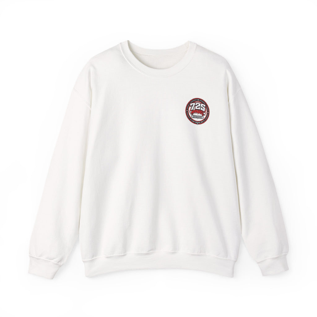 Halloween Pumpkin Crewneck Sweatshirt — 725 Apparel Spooky Jack-O'-Lantern Back Print