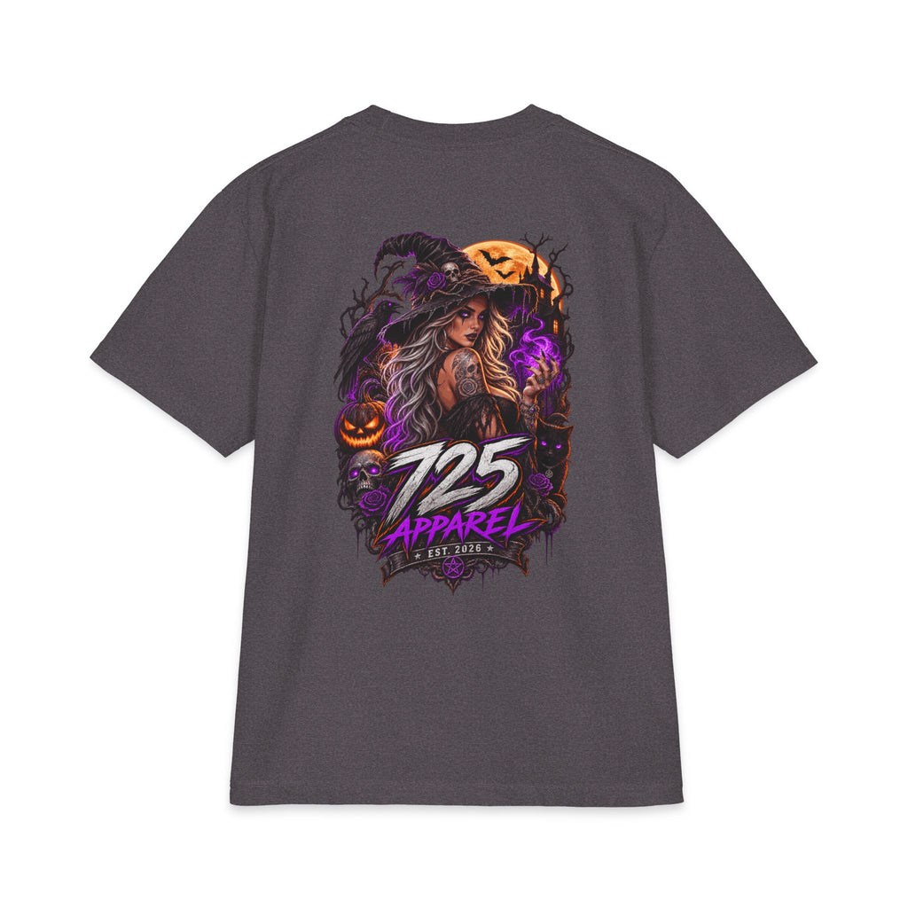Halloween Witch Graphic Tee — "725 Apparel" Back Print