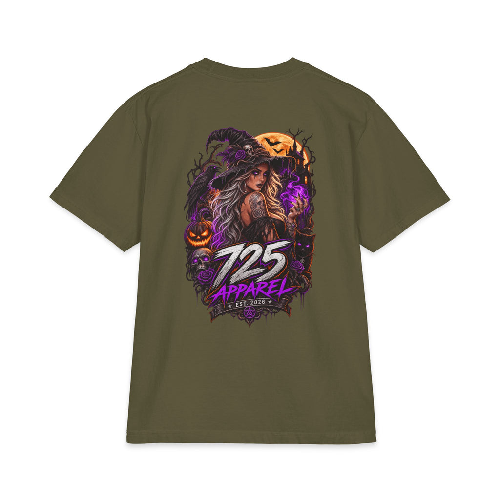 Halloween Witch Graphic Tee — "725 Apparel" Back Print