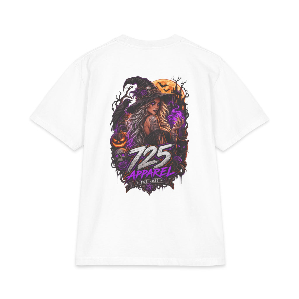 Halloween Witch Graphic Tee — "725 Apparel" Back Print